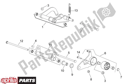 Todas las partes para Swingarm de Aprilia Scarabeo Light 52 300 2009 - 2010