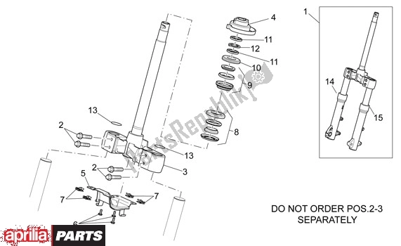 Wszystkie części do Voorwielvork I Aprilia Scarabeo Light 52 300 2009 - 2010