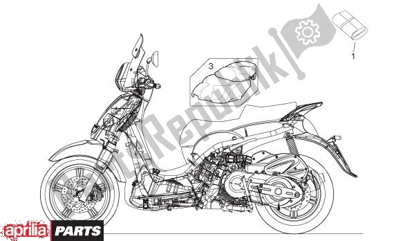 All parts for the Boordgereedschap of the Aprilia Scarabeo Light 400-500 24 2006 - 2007