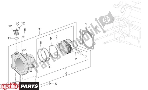 Todas as partes de Cilindro do Aprilia Scarabeo Light 400-500 24 2006 - 2007