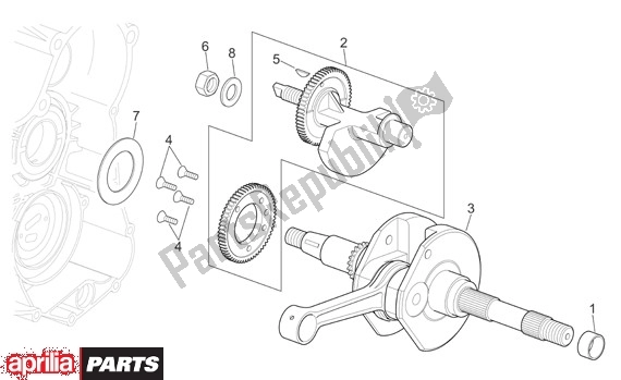 Toutes les pièces pour le Vilebrequin du Aprilia Scarabeo Light 400-500 24 2006 - 2007