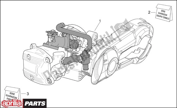 Alle Teile für das Motor des Aprilia Scarabeo Light 400-500 24 2006 - 2007