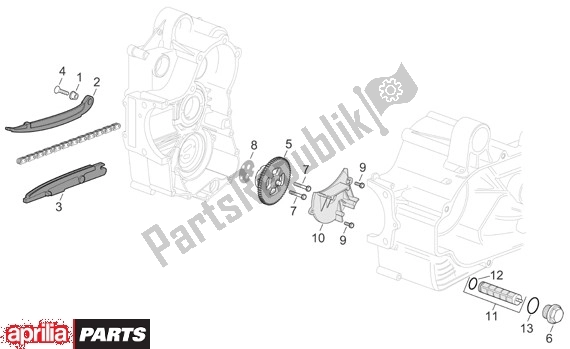 All parts for the Oil Pump of the Aprilia Scarabeo Light 400-500 24 2006 - 2007