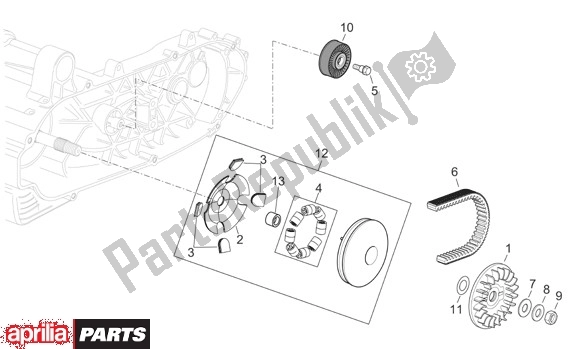 Toutes les pièces pour le Primaire Poelie du Aprilia Scarabeo Light 400-500 24 2006 - 2007