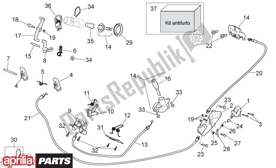 Toutes les pièces pour le Jeu De Machines à Sous du Aprilia Scarabeo Light 400-500 24 2006 - 2007