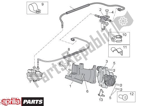 All parts for the Smoorklephuis of the Aprilia Scarabeo Light 400-500 24 2006 - 2007