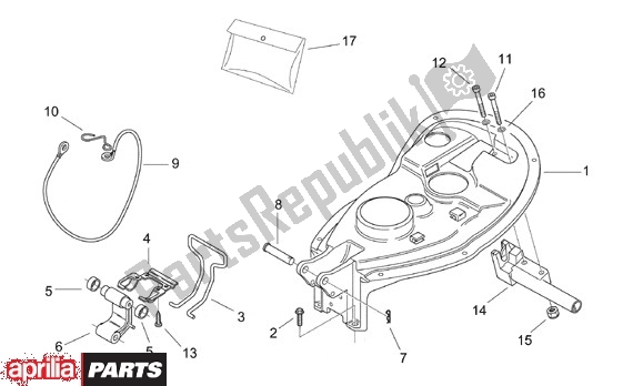 Alle onderdelen voor de Buddyseat Onderdverkleding van de Aprilia Scarabeo Motore Minarelli 662 100 2000