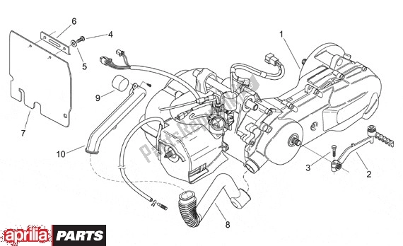 Alle onderdelen voor de Motor van de Aprilia Scarabeo Motore Minarelli 662 100 2000