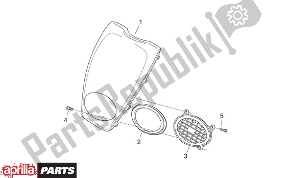 Alle onderdelen voor de Voorscherm van de Aprilia Scarabeo Motore Minarelli 662 100 2000