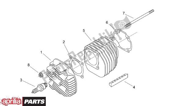 Alle Teile für das Zylinder des Aprilia Scarabeo Motore Yamaha 661 100 2000