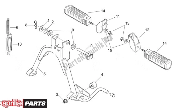 Todas as partes de Suporte Central do Aprilia Scarabeo Motore Yamaha 661 100 2000