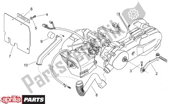 Alle onderdelen voor de Motor van de Aprilia Scarabeo Motore Yamaha 661 100 2000