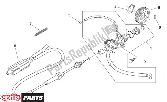 Toutes les pièces pour le La Pompe à Huile du Aprilia Scarabeo Motore Yamaha 661 100 2000