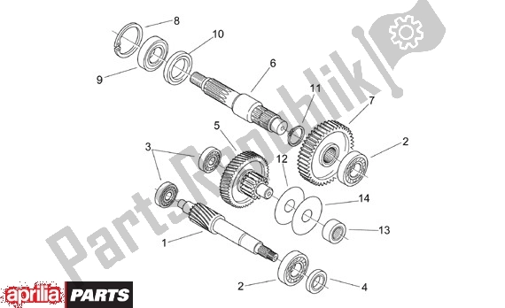 Alle onderdelen voor de Transmissie van de Aprilia Scarabeo Motore Yamaha 661 100 2000