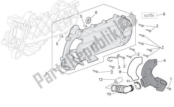 Toutes les pièces pour le Behuizingsdeksel du Aprilia Scarabeo Qauttro 53 50 2009