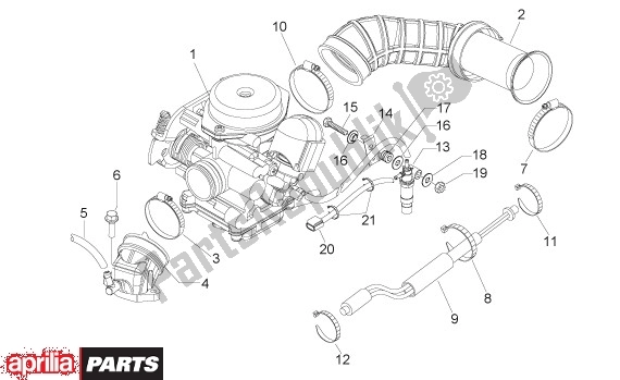 All parts for the Carburettor of the Aprilia Scarabeo Qauttro 53 50 2009