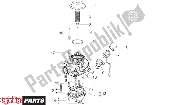 All parts for the Carburateurcomponenten of the Aprilia Scarabeo Qauttro 53 50 2009