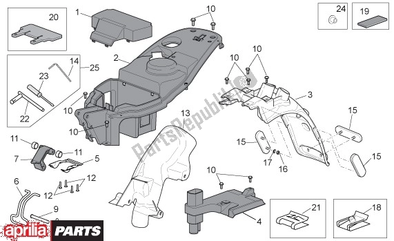 Todas las partes para Helmbak de Aprilia Scarabeo Qauttro 53 50 2009