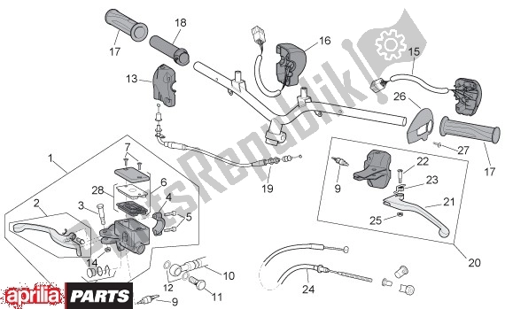 Todas las partes para Schakelingen de Aprilia Scarabeo Qauttro 53 50 2009