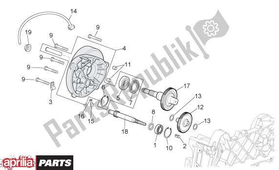 All parts for the Transmision of the Aprilia Scarabeo Qauttro 53 50 2009