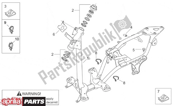 Toutes les pièces pour le Frame du Aprilia Scarabeo Street Restyling 19 50 2005 - 2006