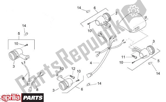 Toutes les pièces pour le Lumière Clignotante du Aprilia Scarabeo Street Restyling 19 50 2005 - 2006