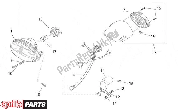 Toutes les pièces pour le Koplamp Achterlicht du Aprilia Scarabeo Street Restyling 19 50 2005 - 2006