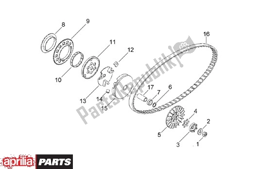 Toutes les pièces pour le Primaire Poelie du Aprilia Scarabeo Street Restyling 19 50 2005 - 2006