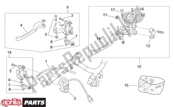 Todas las partes para Schakelingen Links de Aprilia Scarabeo Street Restyling 19 50 2005 - 2006