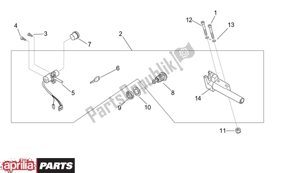 All parts for the Slotset of the Aprilia Scarabeo Street Restyling 19 50 2005 - 2006
