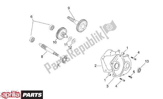 All parts for the Transmision of the Aprilia Scarabeo Street Restyling 19 50 2005 - 2006