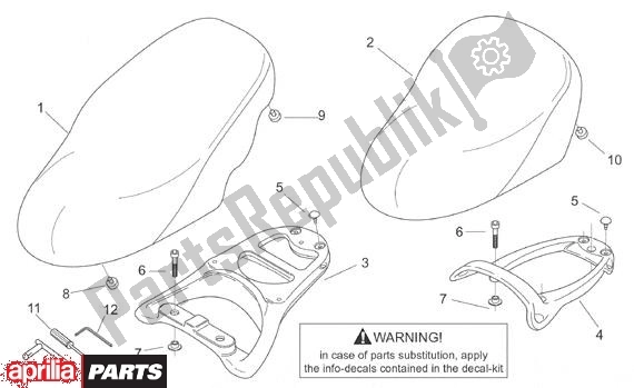 Todas as partes de Zit do Aprilia Scarabeo Street Restyling 19 50 2005 - 2006