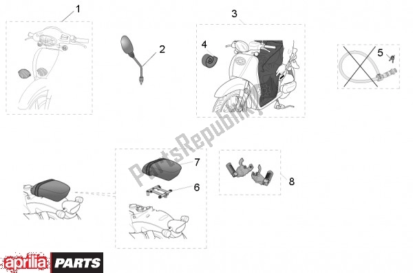 All parts for the Algemeen of the Aprilia Scarabeo Street Restyling 28 50 2006 - 2007