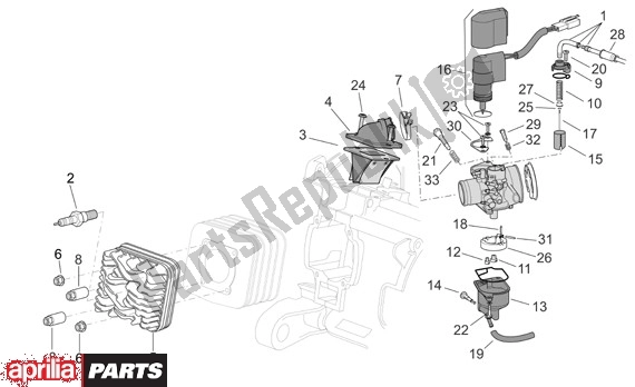 All parts for the Carburateurcomponenten of the Aprilia Scarabeo Street Restyling 28 50 2006 - 2007
