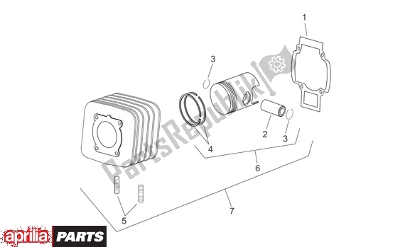 Toutes les pièces pour le Cylindre du Aprilia Scarabeo Street Restyling 28 50 2006 - 2007