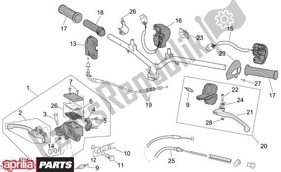 Todas las partes para Schakelingen de Aprilia Scarabeo Street Restyling 28 50 2006 - 2007