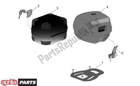 Todas las partes para Caja Superior de Aprilia Scarabeo Street Restyling 28 50 2006 - 2007