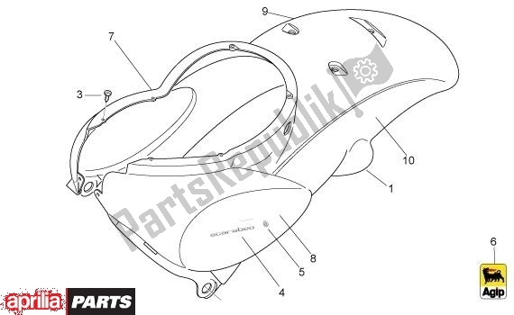 Tutte le parti per il Zijbeplating del Aprilia Scarabeo Street Restyling 28 50 2006 - 2007