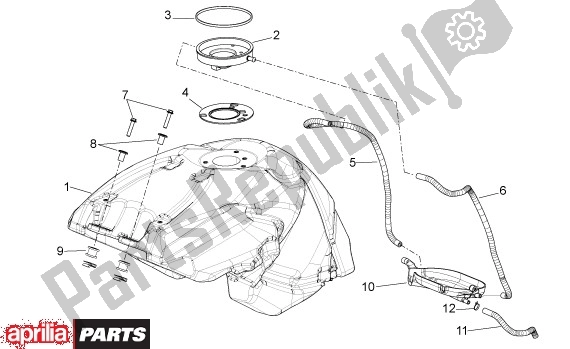 Tutte le parti per il Sede Del Serbatoio Del Carburante del Aprilia Shiver 32 750 2007 - 2010