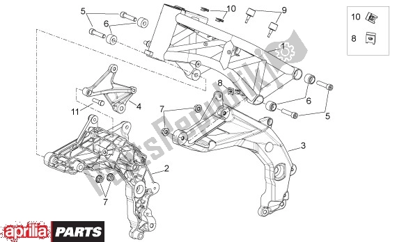 All parts for the Frame I of the Aprilia Shiver 32 750 2007 - 2010