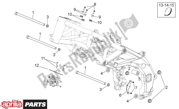 All parts for the Frame Ii of the Aprilia Shiver 32 750 2007 - 2010
