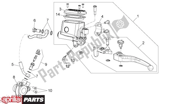 Wszystkie części do Pompa Sprz? G? A Aprilia Shiver 32 750 2007 - 2010