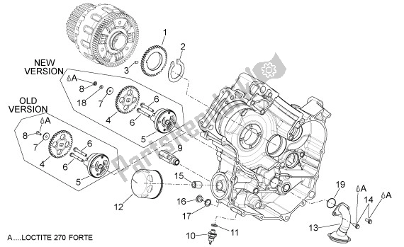 Todas las partes para Bomba De Aceite de Aprilia Shiver 32 750 2007 - 2010