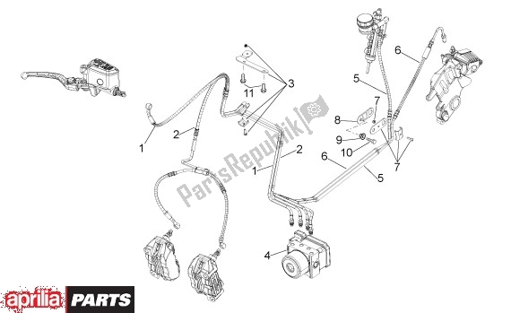 Todas las partes para Sistema De Frenos Abs de Aprilia Shiver 32 750 2007 - 2010