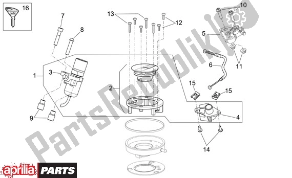 All parts for the Slotset of the Aprilia Shiver 32 750 2007 - 2010