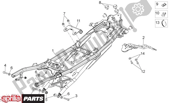 Toutes les pièces pour le Sub Frame du Aprilia Shiver 32 750 2007 - 2010