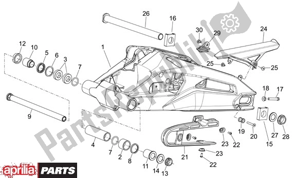 All parts for the Swing of the Aprilia Shiver 32 750 2007 - 2010