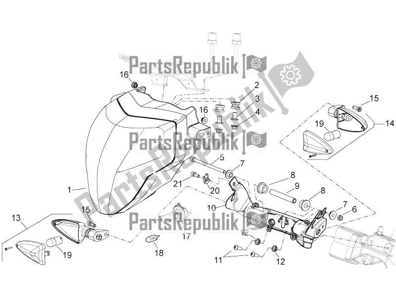 Tutte le parti per il Luci Anteriori del Aprilia Shiver 750 2016