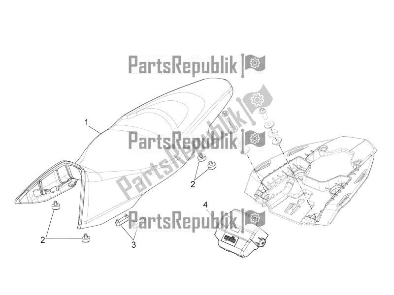 All parts for the Saddle of the Aprilia Shiver 750 2016