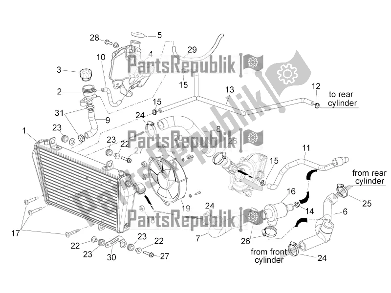 Toutes les pièces pour le Système De Refroidissement du Aprilia Shiver 750 GT 2016